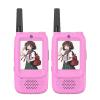 Diyeeni Video Walkie Talkie Toys, 2 Pack Two Way Radios for Kids with Lanyard, 1640.4ft Long Range, 2.0 Inch Screen, Christmas Birthday Gifts for Indoor Outdoor, Pink + Pink view 1