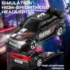 1:64 Scale Desktop Drift Car, 2.4G Full-Scale 4WD Remote Control Car with Roadblocks, Mini RC Drift Racing Sports Cars Model for Adults and Hobbyists - KF33 Black view 2