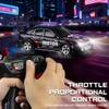 1:64 Scale Desktop Drift Car, 2.4G Full-Scale 4WD Remote Control Car with Roadblocks, Mini RC Drift Racing Sports Cars Model for Adults and Hobbyists - KF33 Black view 3