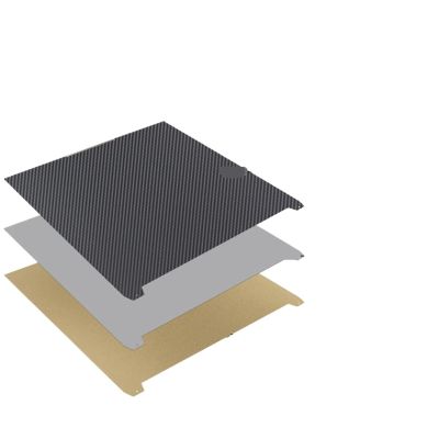 For Creality k2 plus build plate K2Plus Dual Textured Smooth PEO PET PEY PEI Build Plate Spring Steel Buildplate 370x370mm(PEI-PET)