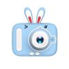Acouto Fun Interactive Kids Digital Camera with Games - 1080P Mini Cartoon Camera for Kids with Cute Photo Frames and Neck Strap - Ideal Birthday for Girls and Boys (Blue Rabbit) view 1