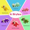 Anditoy 6 Pack 3D Printed Eggs with Dinosaur Toys Inside Prefilled Easter Eggs for Kids Boys Girls Easter Basket Stuffers Gifts Party Favors view 2