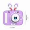 Acouto Fun Interactive Kids Digital Camera with Games - 1080P Mini Cartoon Camera for Kids with Cute Photo Frames and Neck Strap - Ideal Birthday for Girls and Boys (Purple view 2