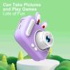 Acouto Fun Interactive Kids Digital Camera with Games - 1080P Mini Cartoon Camera for Kids with Cute Photo Frames and Neck Strap - Ideal Birthday for Girls and Boys (Purple view 4