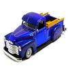 1950 3100 Pickup Truck Lowrider Candy Blue with Graphics Lowriders Series 1/25 Diecast Model Car 32545BL view 1