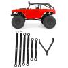 Aluminum Alloy Chassis Link Rod for 1/24 RC Crawler Car, RC Car Chassis Link Rod Upgrade Part, High Strength Durable Linkage System with Brass Ball Heads, for Axial SCX (Black) view 3