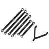 Aluminum Alloy Chassis Link Rod for 1/24 RC Crawler Car, RC Car Chassis Link Rod Upgrade Part, High Strength Durable Linkage System with Brass Ball Heads, for Axial SCX (Black) view 4