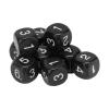 Aumotop 16mm Number Dice Durable Polyhedral Set for Numeral Teaching Board Games, 20PCS for Classroom Education (Black) view 2