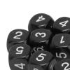 Aumotop 16mm Number Dice Durable Polyhedral Set for Numeral Teaching Board Games, 20PCS for Classroom Education (Black) view 4