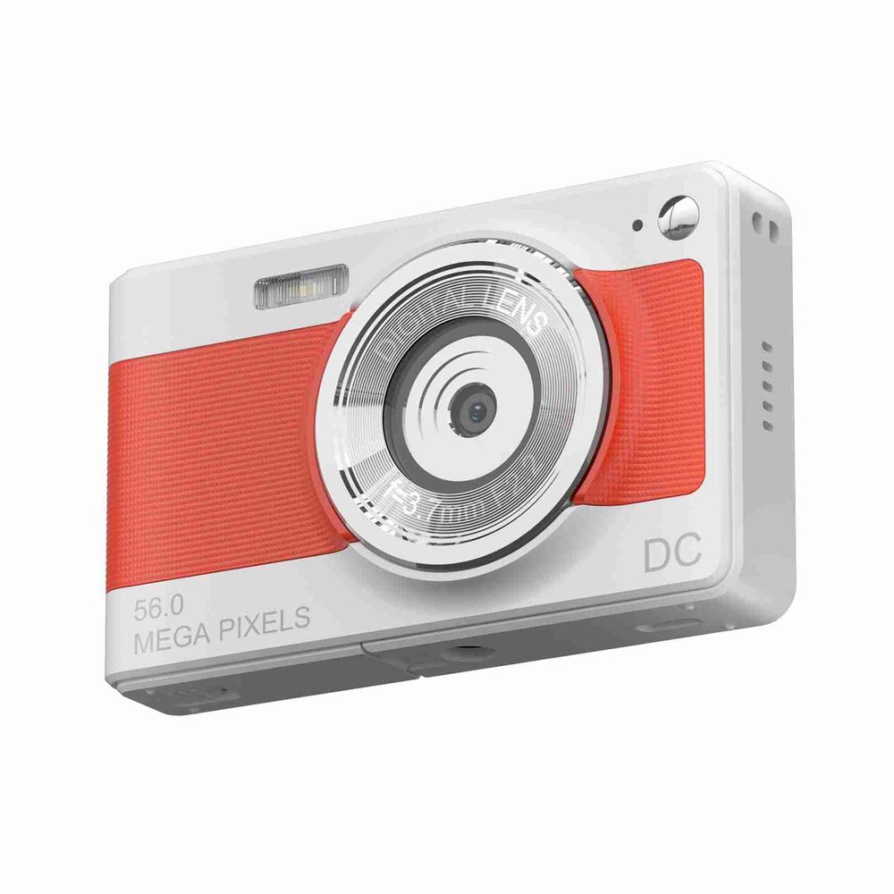 Acouto Kids Digital Camera 1080P Digital Camera Digital Video Camera Camcorder 56MP 2.88 Inch Screen 8X Digital Zoom AF Auto Focus Anti Shake Face Detect with 32GB Memory Card (Red)