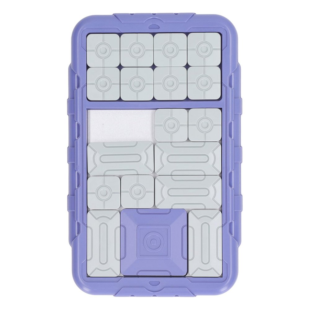 Handheld Slide Puzzle Games Brain Teaser Toy Stress Relief Portable Logic Thinking Challenges for Kids Teens Adults Travel (Purple)