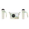 Asixxsix Karaoke Machine for Kids, Mini Karaoke Machine with 2 Wireless Microphones, Stylish Hanging Strap, Portable Karaoke Speaker for Girls Boys Family Home Party (Light Green) view 1