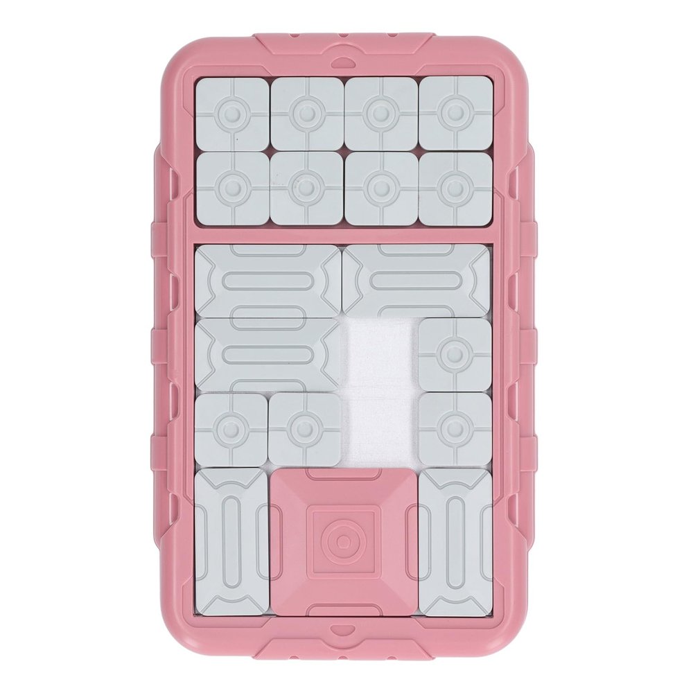 Handheld Slide Puzzle Games Brain Teaser Toy Stress Relief Portable Logic Thinking Challenges for Kids Teens Adults Travel (Pink)