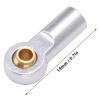 Aumotop 10pcs Strong Aluminum RC Link Rod End Joint for AXIAL SCX10 1/10 RC Car, Stable and Flexible Driving for Enthusiasts (Silver) view 2