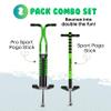New Bounce Pogo Stick 2-Pack Combo  Kids Sport & Pro Pogo Sticks with Foam Grips  Beginner & Intermediate Models, Outdoor Active Toy for Boys & Girls view 2