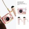 Diydeg Mini Karaoke Machine for Kids Adults, Portable Bluetooth Speaker with Wireless Microphone & Hanging Strap, Karaoke Microphone for Girls, Boys, Family, Home, Party (Roseate) view 3