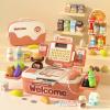 ZAICOLER 3-6 Kids Cash Register Toy, Supermarket Checkout with Calculator Sounds Lights, ABS Plastic Cashier Toy Set with Drawer Keyboard for Role Play Learning view 2
