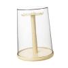 360 Degree Rotating Figure Display Case with Dustproof Cover, 8.66x11.42 Inch Desktop Jewelry Organizer Showcase for Mini Toys Dolls Action Figures- White view 1