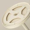 360 Degree Rotating Figure Display Case with Dustproof Cover, 8.66x11.42 Inch Desktop Jewelry Organizer Showcase for Mini Toys Dolls Action Figures- White view 3
