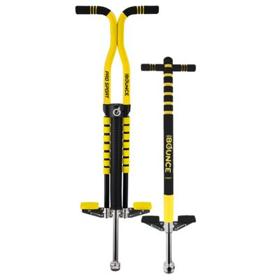 New Bounce Pogo Stick 2-Pack Combo Kids Sport & Pro Pogo Sticks with Foam Grips Beginner & Intermediate Models, Outdoor Active Toy for Boys & Girls