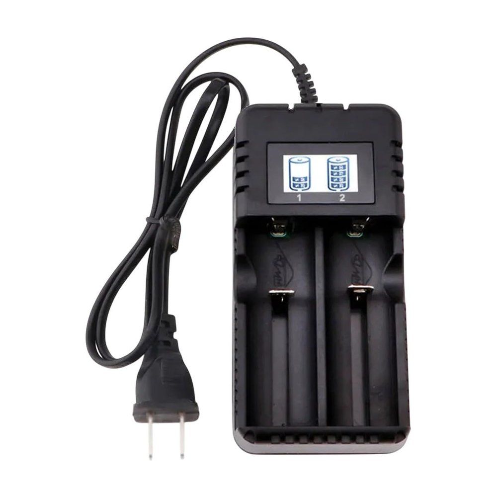 LCD 18650 Battreriy Charrger 1/2 Slots Dual for 26650/18650/14500/16340 Charging 4.2V Rechargeable LI-Thitium Battreriy Charrger