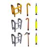 2Pcs Inflatable Walker and Cane Set Over The Hill Birthday Decorations & Gag Retirement Party Decoration Inflatable and Cane view 4