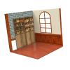 1:6 Scale Backdrop Scene Layout Display Case for Action Figures, Simulation Vehicle Model Showcase Background 11.81x11.81inch- Pub view 1