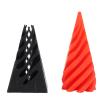 Impossible Pyramid Passthrough Sculpture 3D Printed Spiral Cone Toy Cool Visual Illusion Anxiety Relief Stress Reliever for Office Desk Decor PLA Material 5.5 x 11cm (Red Black) view 2