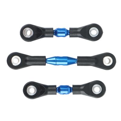 RC Models Parts For Tamiya For TT-01 For TT01 For 1/10 RC Car Upgrade Parts Accessories 3Pcs Metal Steering Rod Link Rod Tie Rod Blue