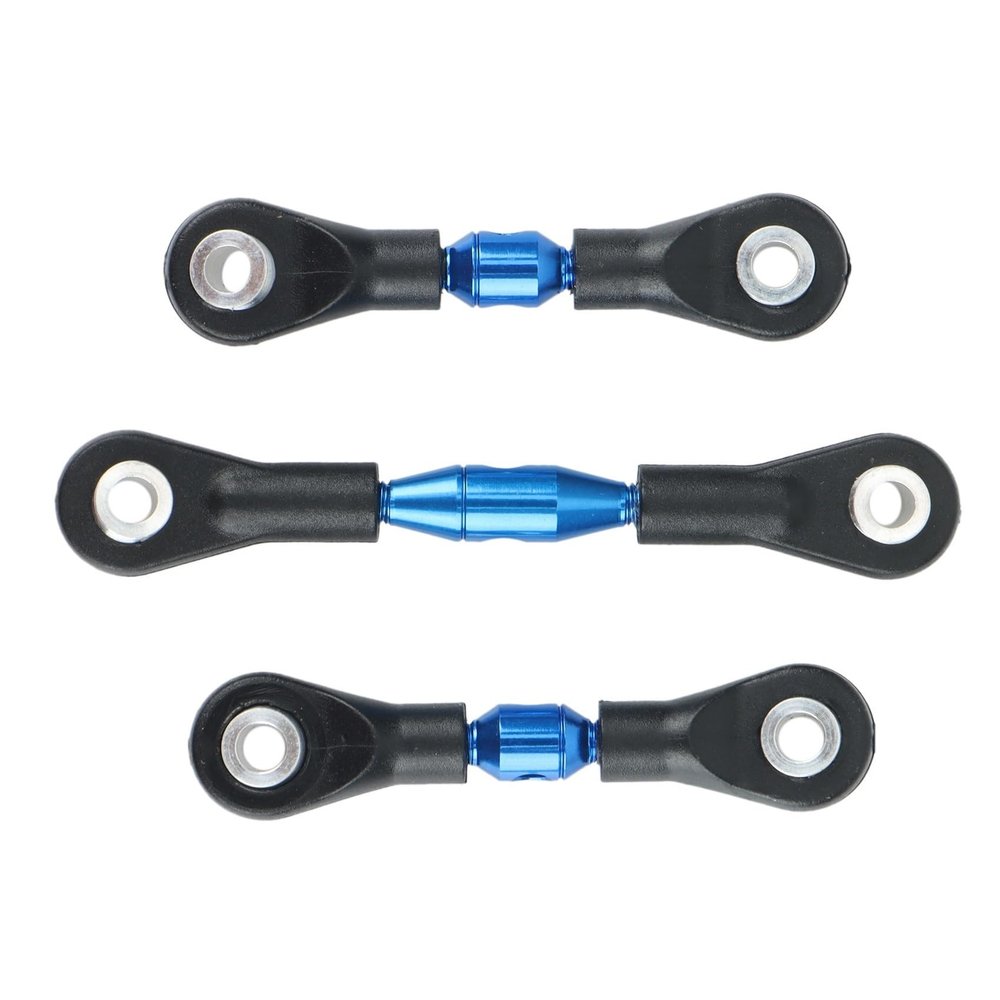 RC Models Parts For Tamiya For TT-01 For TT01 For 1/10 RC Car Upgrade Parts Accessories 3Pcs Metal Steering Rod Link Rod Tie Rod Blue