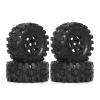 RC Car Tires Wheels For Axial For SCX24 1/18 1/24 1.0 Beadlock Wheel Mud Tires Set Deep Dish Negative Offset RC Crawler Car Parts Accessories Replacement view 1