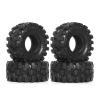 RC Car Tires Wheels For Axial For SCX24 1/18 1/24 1.0 Beadlock Wheel Mud Tires Set Deep Dish Negative Offset RC Crawler Car Parts Accessories Replacement view 2