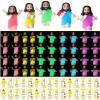 CroBlissful 100 Sets Mini Jesus Figurines Glow in The Dark with Let Your Light Shine Cards for Christian Valentine Gifts Church Sunday School Religious Gifts for Easter Egg Fillers (Multiple Styles) view 1