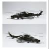 OQMAZO 1:38 for Zhi-10 Helicopter Static Scale Model Metal Aircraft Model Decorate Your Collection Space Metal Airplane view 4