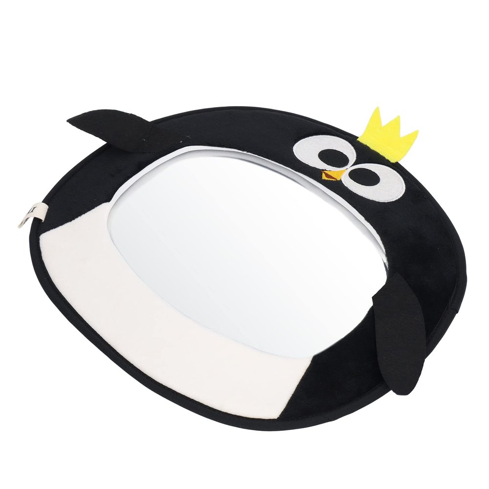 Aqur2020 Baby Car Mirror for Rear Facing Infant, Wide Angle Convex Mirror, Acrylic Material, Cute Cartoon Design, Universal Fit for SUV, MPV, Truck, Van