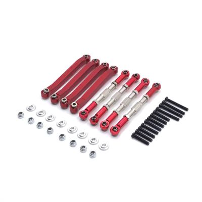 RC Upgrade Parts For Mangniu For MN98 D90 D91 D96 99S V1 Metal Upgrade Modification Accessories Ball Head Pull Rod Remote Control Crawler Vehicle Upgrade Parts(Red)