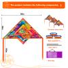 3 Piece Set Delta Kite for Kids & Adults, Outdoor Kite, Perfect for Beginners, Easy to use, Ideal for Beaches, backyards, Grassy AreasMaya view 2
