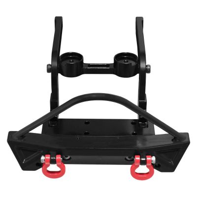 RC Car Replacement For MJX For HYPER GO H12Y H12Y+ 1/12 Aluminum Alloy Front Bumper With Electric Winch RC Car Upgrade Parts And Accessories(Black)