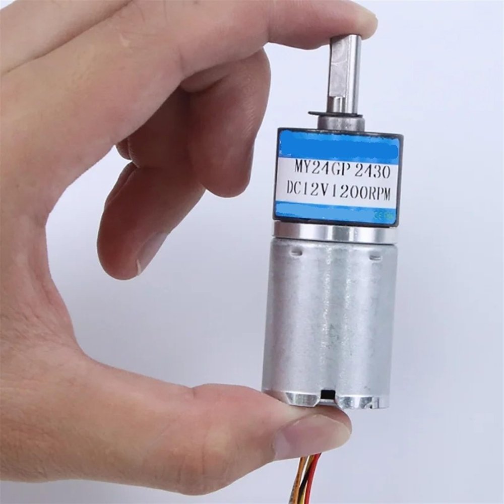 12V 24V 24MM Brushless DC Planetary Gear Motor Shaft Diameter 4mm 6mm Adjustable Speed Can CW CCW(24V Motorand Bracket,4mm 240rpm)