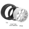 17mm Hex Wheel & Tire Set for 1/7 6S BLX, 1/8 Typhon 6S BLX, 4pcs 101mm Rubber Tires & Plastic Hub(Black) view 3