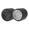 17mm Hex Wheel & Tire Set for 1/7 6S BLX, 1/8 Typhon 6S BLX, 4pcs 101mm Rubber Tires & Plastic Hub(Black) view 4