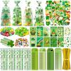 242 Pcs St Patricks Day Stationery Set Lucky Shamrock Classroom Gifts with Pencils Notebooks Erasers Stampers Stickers for St Patricks Day Party Favors Classroom Exchange Gifts Prizes Party Supplies view 1