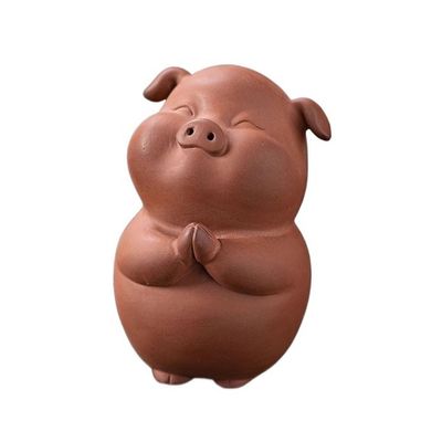 JITUIHOM Kung Fu Tea Set Creative Zodiac Pig Tea Pet Ornaments Table Play Cute Set Decorations