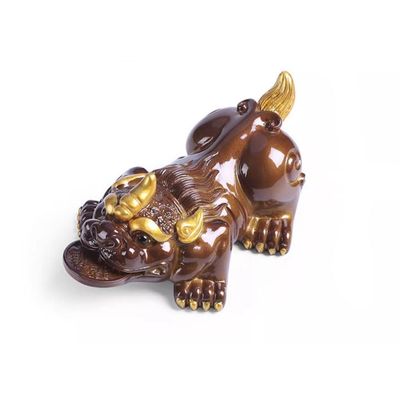 JITUIHOM Kung Fu Tea Set Creative Color Changing Gold Tea Pet Ornaments Household Tray Table Decorative Play