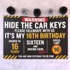 16th Birthday Decorations For Boys Includes Banner, Backdrop, Tablecloth, Latex Balloons, Foil Balloons, Cake Topper, Cupcake Toppers & Hanging Swirls view 3