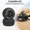 12mm Hex RC Wheels and Tires, daitoku MX28 RC Truck Tires for Traxxas Rustler Stampede Hoss 2wd 4x4 vxl Redcat RIAARIO AMORIL - Style B (Black) Not Glued view 3