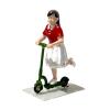 1/64 Miniature Figure Mini People Figurine 1:64 Scale Hand Painted Kids Figure Model for Micro Landscape Photo Prop Projects, Girl Skateboarding view 1