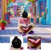 1/64 Miniature Figure Mini People Figurine 1:64 Scale Hand Painted Kids Figure Model for Micro Landscape Photo Prop Projects, Girl Reading view 3
