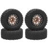 1.3 Beadlock Wheels and Tires, daitoku 1.3" RC Car Tires for 1/18 TRX4M Ascent-18 1/24 SCX24 FCX24 RC Crawler Car (Copper) view 1
