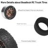 1.3 Beadlock Wheels and Tires, daitoku 1.3" RC Car Tires for 1/18 TRX4M Ascent-18 1/24 SCX24 FCX24 RC Crawler Car (Copper) view 2